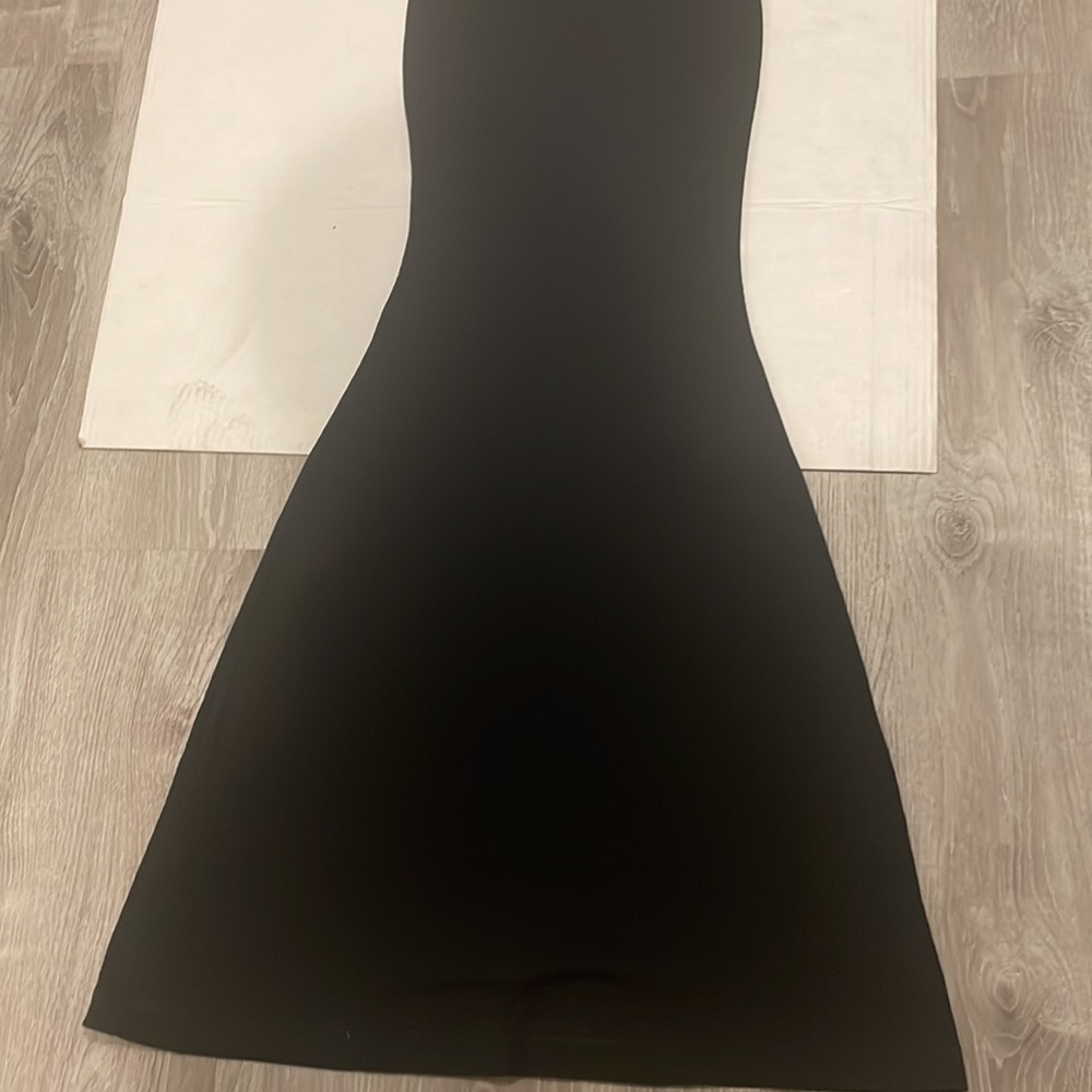 NWOT SKIMS Black Ribbed Long Slip Dress In Black Size XL - Picture 12 of 15